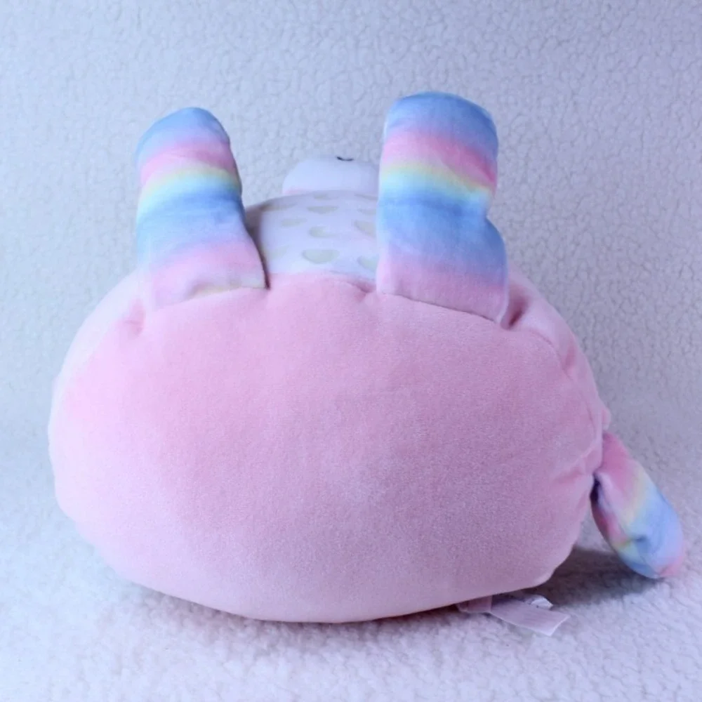 Pink Unicorn‎ Pillow Plush Stuffed Animal Rainbow Silver Horns Hearts